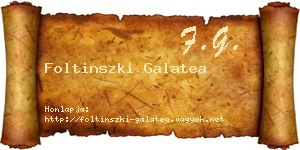 Foltinszki Galatea névjegykártya